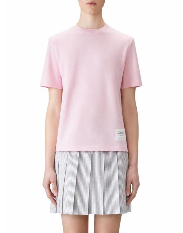톰브라운 [명품] 26SS 톰브라운 클래식 피케 4바 티셔츠 FJS207A 00050 680 LIGHT PINK DOM 착용컷