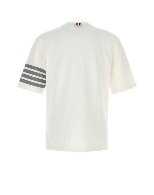 톰브라운 [명품] 26FW 톰브라운 반팔 티셔츠 MJS168G 07862 100 WHITE DOM 착용컷