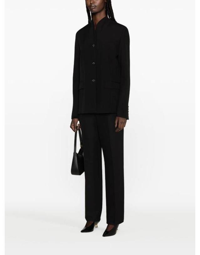 토템 25SS 토템 여성 버진 울 블렌드 블레이저 241WRZ1063FB0026 BLACK BPG 착용컷