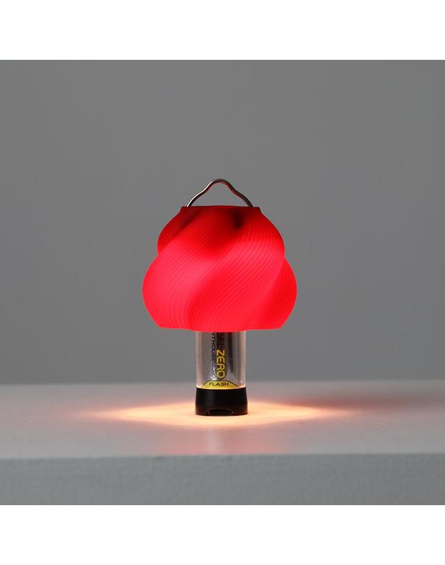 캠핑덕 [캠핑덕] 골제로 랜턴 플라워 쉐이드 로즈 캠핑랜턴 쉐이드 커버 갓 착용컷