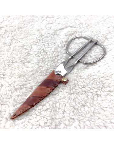 [캠핑덕] 가위 가죽 케이스 지브라 아일렛 22cm
