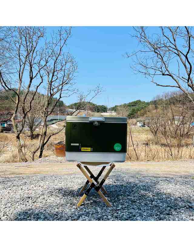 캠핑덕 [캠핑덕] 접이식 쿨러 스탠드 아이스박스 받침대 착용컷