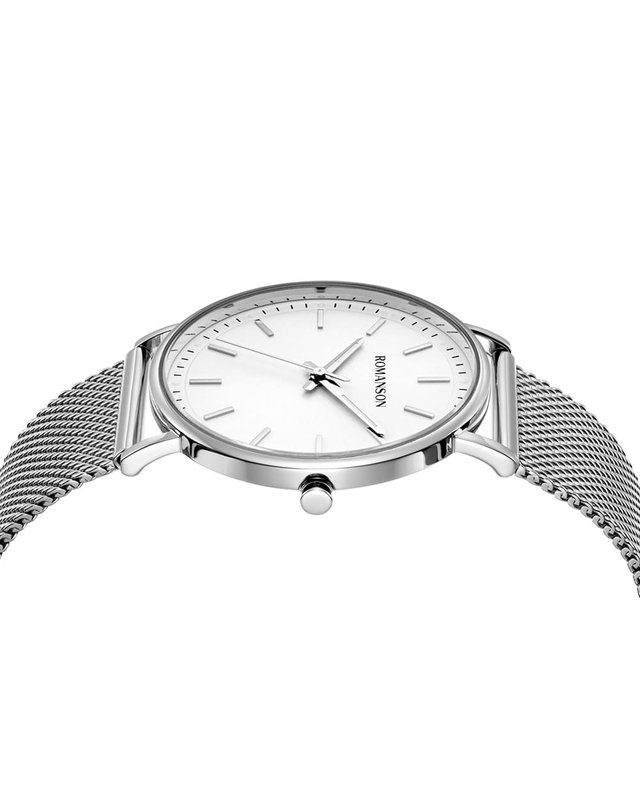 로만손 R 라운드슬림 37 시계 RWRMUL3BF016WHWH0_(Small Size) 착용컷