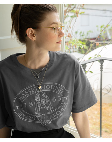 SITP5064 Basset Hound T-shirt_Charcoal