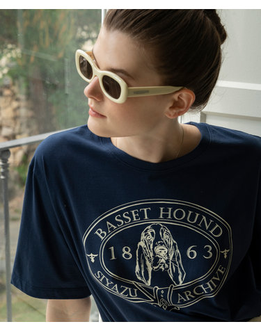 SITP5064 Basset Hound T-shirt_Navy