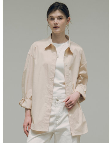 SITP5143 오버핏 노블 셔츠_Light beige