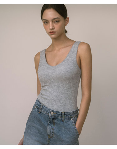 SITP5145 레이스 슬리브리스_Melange gray