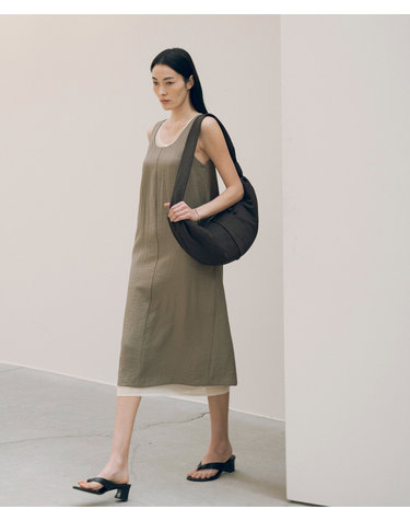 SIA8032 모던 슬리브리스 원피스_Khaki brown