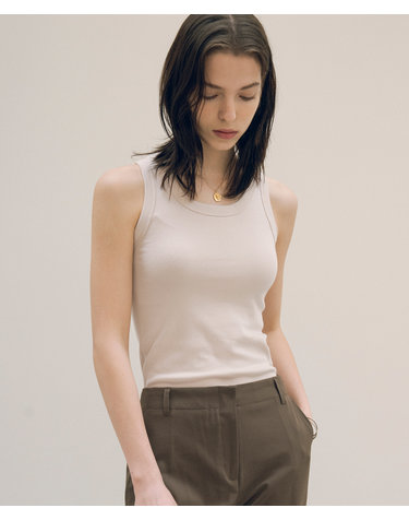 SITP5152 면모달 스쿱넥 나시_Skin beige