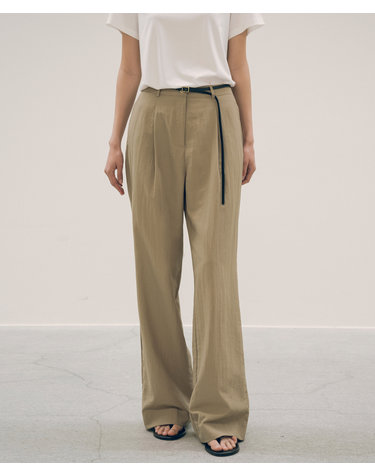 SIPT7123 T/N 세미 부츠컷 슬랙스_Milk brown