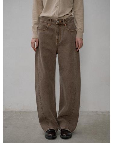 SIJN6087 아르코 커브드 데님_Vintage brown