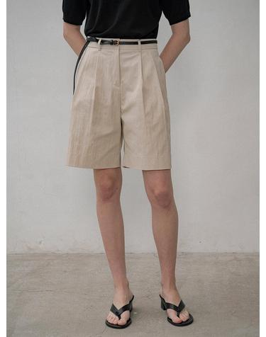 SIPT7150 프렌치 와샤 5부 팬츠_Light beige