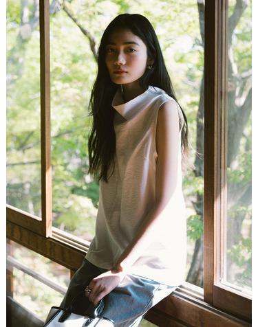 SITP5217 카울넥 브리즈 나시 블라우스_White