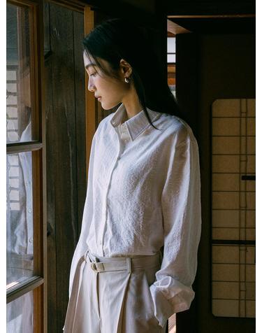 SITP5208 시스루 내추럴 ST 셔츠_White