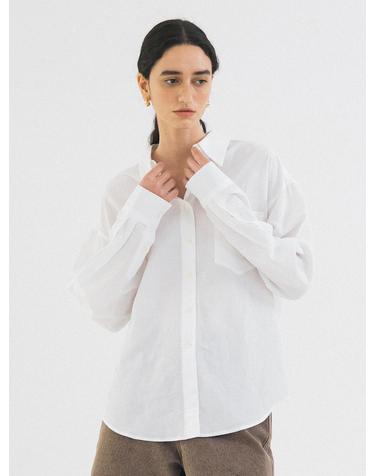 SITP5198 린넨 블렌드 퓨어 셔츠_White