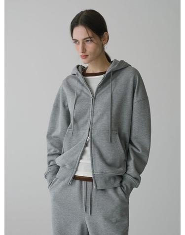 SITP5227 루즈 핏 아르코 후드 집업_Melange gray