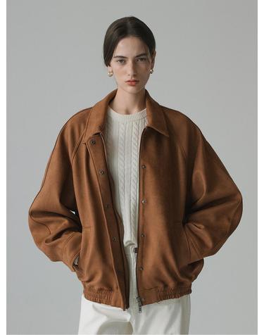 SIOT4158 얼반 페이크 스웨이드 자켓_Camel brown