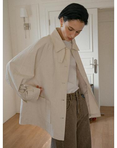 SIOT4140 코어 트렌치 자켓_Light beige