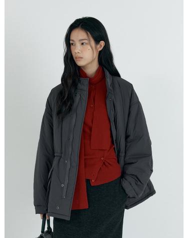 SIOT4151 경량 패딩 야상 자켓_Charcoal