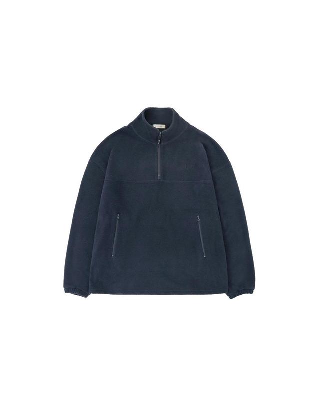 시야쥬 SITP5237 컴포트 플리스 풀오버 탑_Navy 착용컷