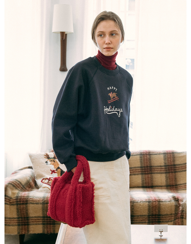 시야쥬 SIAC3015 shearing tote bag_Red 착용컷