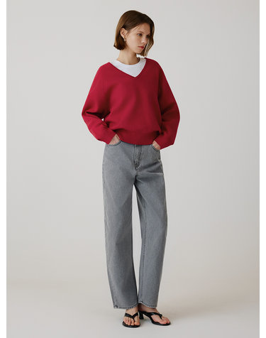 SIJN6111 발란스 커브드 컬러 데님_Vintage gray