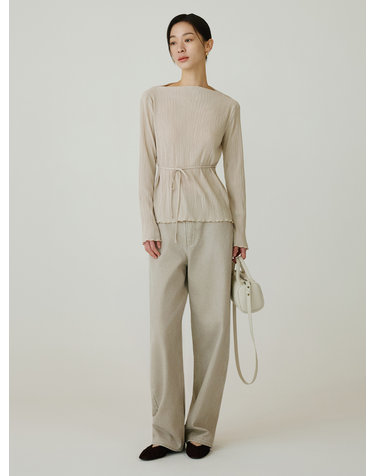 SIJN6111 발란스 커브드 컬러 데님_Vintage beige