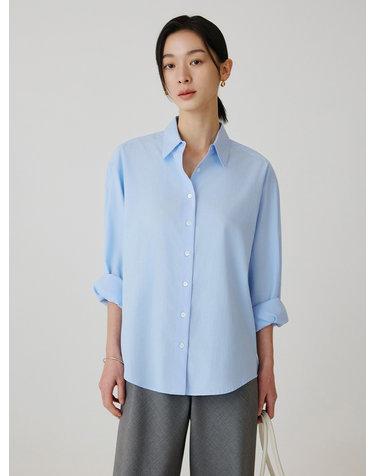SITP5258 루즈 핏 리에르 셔츠_Sky blue