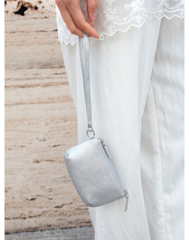 SIAC3124 Loop Leather Mini Pouch_Silver