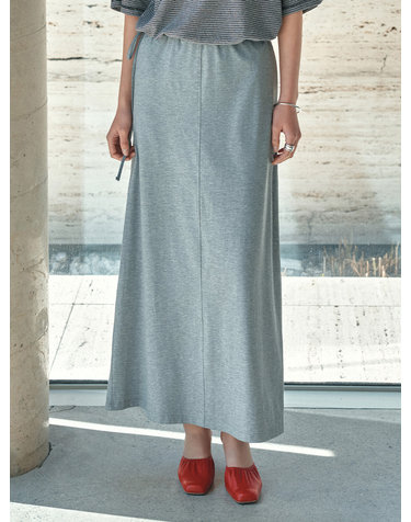 SIST9064 플로우 텐션 밴딩 스커트_Melange gray