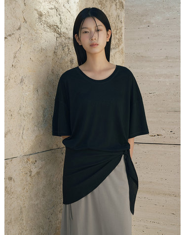 SITP5287 유넥 릴렉스 반팔 티셔츠_Black