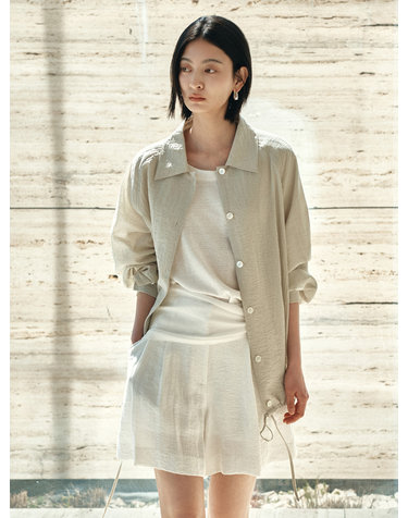 SIOT4196 시스루 셔츠 자켓_Olive