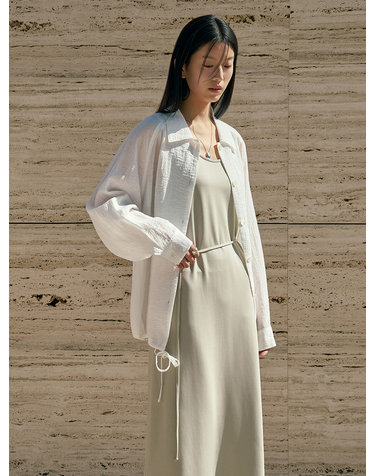 SIOT4196 시스루 셔츠 자켓_White