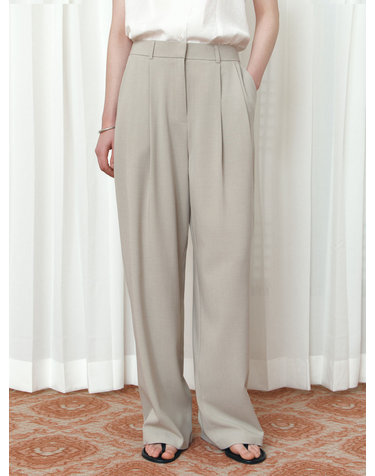 SIPT7205 브리즈 와이드 슬랙스_Khaki beige