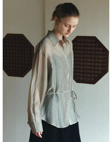 SITP5290 실키 ST 스트링 셔츠_Khaki brown
