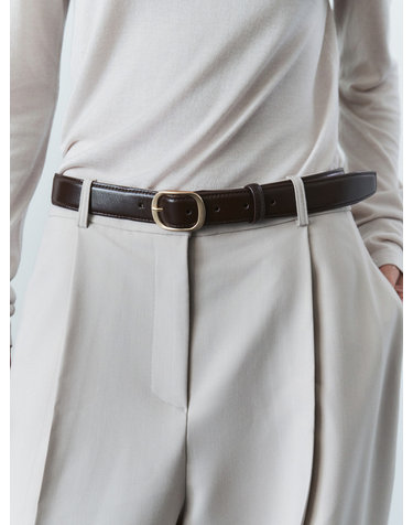 SIAC3154 Solid Buckle Belt_Brown