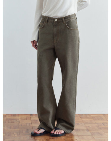 SIJN6118 빈티지 로우라이즈 와이드 진_Vintage brown