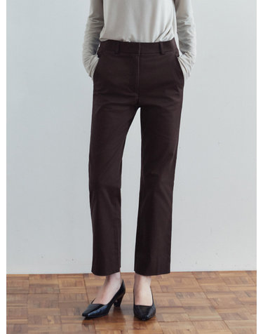 SIPT7217 컴포트 데일리 팬츠_Deep brown