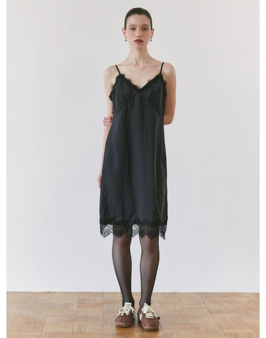 SIA8046 빈티지 레이스 슬립 원피스_Vintage black