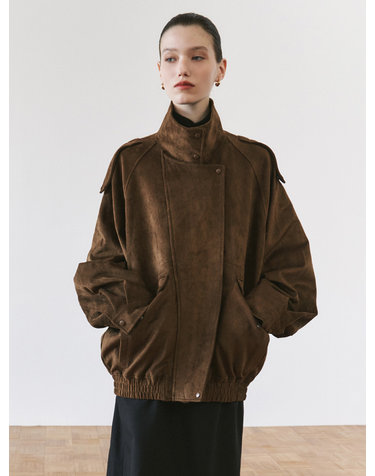 SIOT4209 에디트 스웨이드 자켓_Khaki brown
