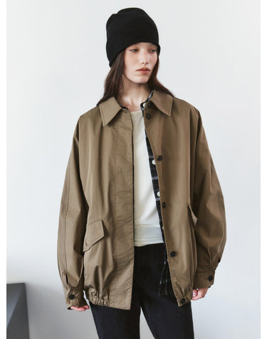 SIOT4207 오버핏 돌먼 블루종_Khaki brown
