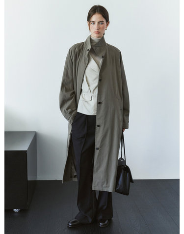 SIOT4205 필드 트렌치 롱 코트_Khaki gray