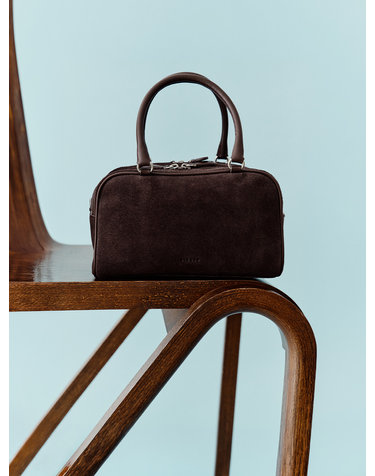 SIAC3144 Mini Puff Suede Bag_Dark brown