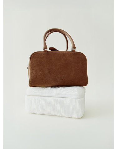 SIAC3144 Mini Puff Suede Bag_Camel
