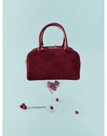 SIAC3144 Mini Puff Suede Bag_Wine