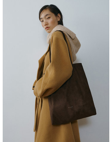 SIAC3146 Lento Suede Bag_Dark brown
