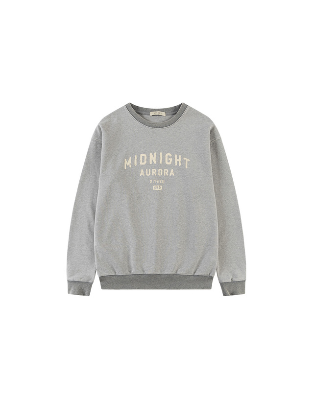 시야쥬 SITP5252 MIDNIGHT AURORA 맨투맨_Melange gray 그레이 착용컷