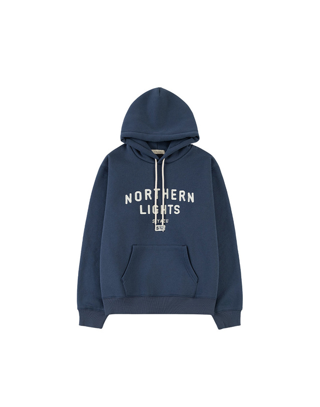 시야쥬 SITP5251 NORTHERN LIGHTS 기모 후드티_Navy 네이비 착용컷