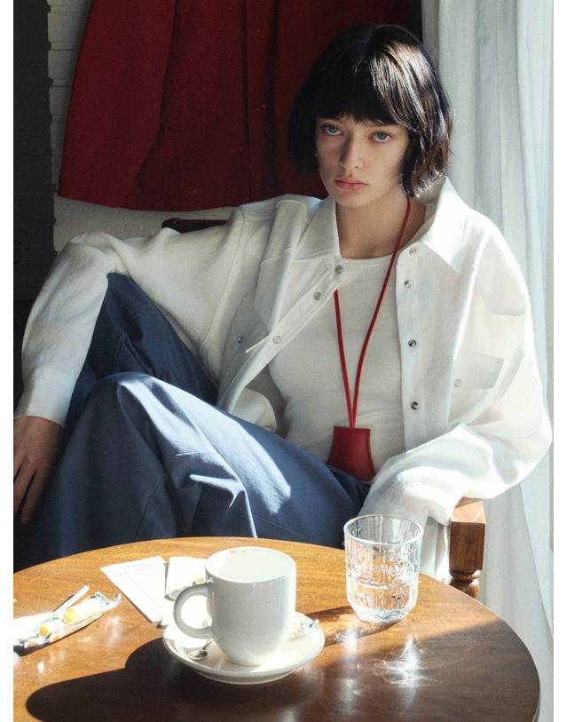 시야쥬 SITP5248 웨스턴 자수 루즈핏 셔츠_Ivory 아이보리 착용컷