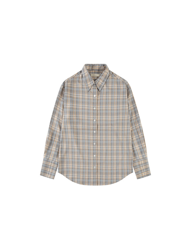 시야쥬 SITP5246 소프트 멀티 체크 셔츠_Blue gray 그레이 착용컷